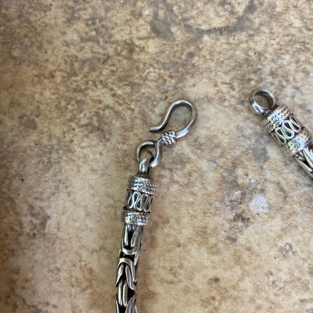 Sterling silver Byzantine link bracelet - Picture 4 of 10